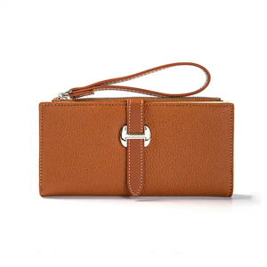 Nueva versión coreana tendencia de la moda larga <span class=keywords><strong>ins</strong></span> simple cuero multi-tarjetero teléfono monedero para mujer - Product Image 4