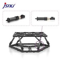 Plate-forme de mouvement hexapode électrique 6-DOF à charge lourde pour simulateurs de vol avec moteur central et composants PLC