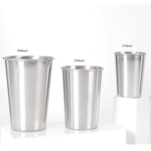 Edelstahlbecher Premium Metallbecher Stapelbare Langlebige Schnapsgläser für Russland Krusovice Licher J&B R. Jelinek - Product Image 4