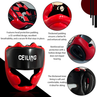 Casque de boxe réglable en cuir PU pour sports mixtes, protection professionnelle résistante à l'eau pour l'entraînement