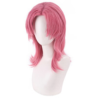 Perruque de cosplay Ainizi 48 cm, couleur rose mélangée, K-Pop Demon Hunters HUNTR/X Saja Boys Romance pour hommes