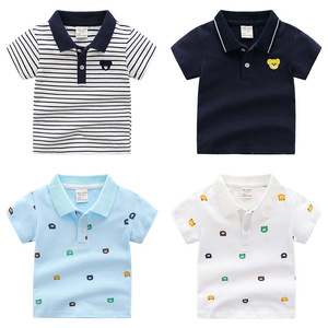 T-shirt d'été pour enfants en coton tissé 100 % rayé, personnalisable, fabriqué en Chine, vente en gros - Product Image 6