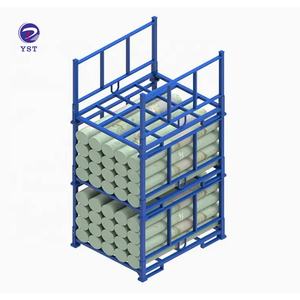 Rak Gudang Penyimpanan Gulungan Karpet Berlapis Bubuk, Rak Pallet Bertumpuk untuk Gulungan Tekstil - Product Image 1