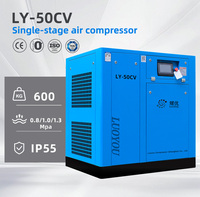 Compresseur d'air à vis haute puissance 80L 90KW 380V avec moteur PLC pour équipement industriel d'atelier, livraison rapide, directement de l'usine