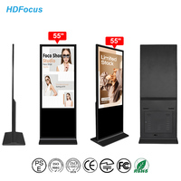Pantalla Táctil Digital de Señalización Publicitaria de 55 Pulgadas 4K UHD con Soporte de Pie, Android WiFi con CMS en la Nube para Tiendas