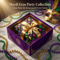 Chaussettes de Mardi Gras pour adultes OEM, livraison DDP, chaussettes violettes de Mardi Gras, chaussettes rayées pour femmes, chaussettes tube taille unique, chaussettes en coton