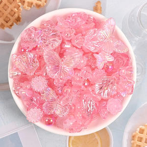 Perlas Acrílicas Mixtas, Corazones, Flores, Lazos, Mariposas, Adornos Planos, Cuentas, Materiales para Manualidades y Decoración de Bodas - Product Image 2