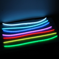 270 degrés Émettant 22mm Diamètre 12V IP67 Complet Changement de Couleur Adressable GS8208 60 BGR Pixel De Silicium Led Flex Néon Lumière