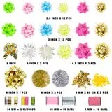 Colorful Metallic Grosgrain <b>Ribbons</b> with Glitter Printed Double Face Design for Gift Packaging & Home Decor - Product Image 2
