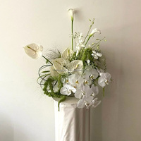 Boule de fleurs suspendue en soie 40cm, Hortensia et Rose Vert Blanc Effet Naturel, 70cm, pour Décoration de Centre de Table de Mariage, Fournisseur