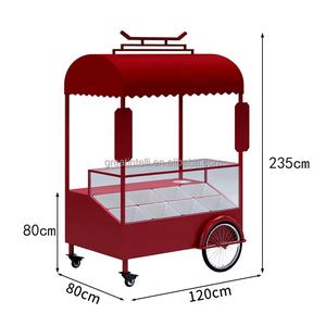 Carrito de Comida Móvil para Exteriores, Pequeño, para Comida Rápida, Kiosco para Centro Comercial, Feria Callejera, Eventos, Promociones, Mercado Nocturno - Product Image 6