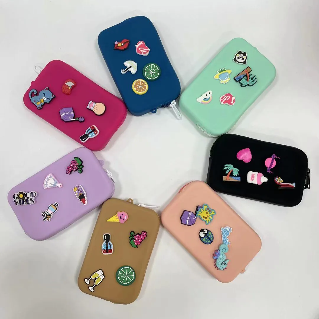 제조사 DIY 창조적 인 매력 사탕 젤리 손목 체인 가방 어린이 실리콘 귀여운 동전 지갑