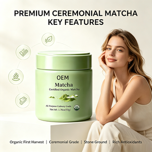 Matcha en Polvo Verde de Alta Pureza, Estilo Japonés, 1000-2000 Mallas, Marca Privada OEM, Polvo Verde a Granel - Product Image 3