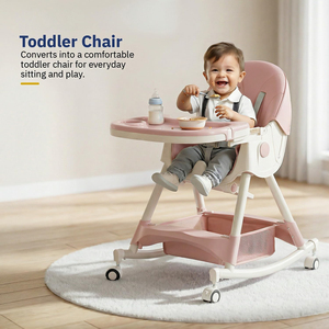 Silla Alta Multifuncional Plegable 2026 para Bebés de 1-2 Meses, Asiento Elevador para Comer y Alimentar - Product Image 5
