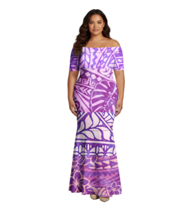 Robes Puletasi samoanes en gros OEM, vêtements de plage polynésiens, robes sirène, robes longues élégantes pour femmes, <span class=keywords><strong>grande</strong></span> <span class=keywords><strong>taille</strong></span>, île - Product Image 6