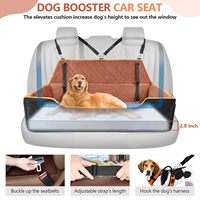 Siège de voiture pour grand chien, design animalier solide, éponge haute densité, lit de voyage, housse lavable et harnais de sécurité pour chiens de taille moyenne/grande