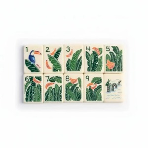Jeu de <span class=keywords><strong>Ludo</strong></span> d'été de luxe 2026 Design Bleu Ms Lan à motif quadrillé en acrylique pour 4 joueurs, tuiles de Mahjong 160 pièces - Product Image 3