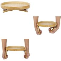 Grand plateau pliable moderne en bambou pour bras de canapé Plateau pour accoudoir de canapé Table d'appoint pour manger des boissons Télécommande Salon