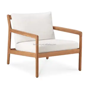 Conjunto de muebles de teca para exteriores, mesa de comedor y sillas Rectangular de madera sólida para todo tipo de clima moderno