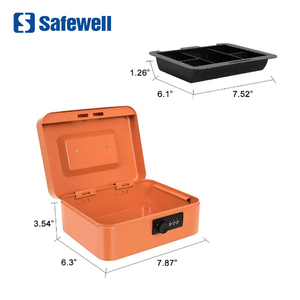 Safewell Portable Cash Safe <strong>Box</strong> YFC20-C Small Security Storage Safty <strong>Money</strong> <strong>Box</strong> Cash Safe <strong>Box</strong> With <strong>Money</strong> Tray - Product Image 3