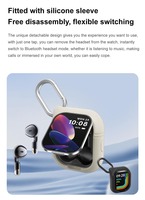 Montre connectée D8 PRO 2-en-1 avec écouteurs TWS, appels Bluetooth, NFC, moniteur de fréquence cardiaque, moniteur de tension artérielle, santé, fitness, musique