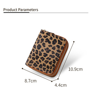 Borsa da donna portafoglio con carta in pelle borsa leopardata porta carte di credito porta portafoglio blocco multiuso - Product Image 6