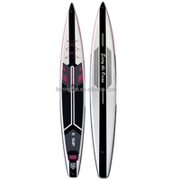 Planche de SUP gonflable double couche OEM en gros pour la course, avec pagaie en fibre de verre et sac à dos à roulettes - Sports nautiques