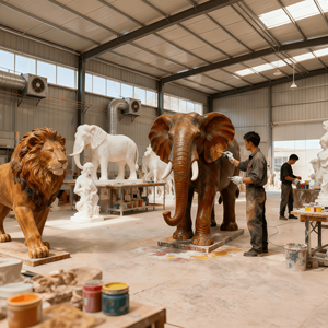 Outdoor-Bauernhof-Dekoration Fiberglas-Simulation Ziegen- und Schaf-Skulptur - Haushaltsprodukt in Anpassbarer Größe & Farbe - Product Image 5