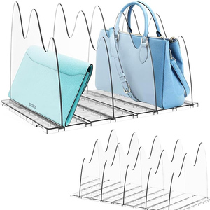 Có Thể Điều Chỉnh Trong Suốt Nhựa Tùy Chỉnh Màu Sắc Túi Xách Tổ chức Lưu Trữ Tủ Kệ Chia Có Thể Tháo Rời Tủ Sách Kệ Sách - Product Image 4