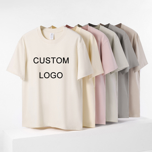 Camisetas Negras Lisas Unisex de Talla Grande, 100% Algodón, Holgadas, Personalizables, Camiseta de Manga Corta para Hombre, Camiseta con Logotipo Impreso Personalizado - Product Image 1