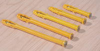 Anti Slip Nylon Plastic Yellow Expansion Plug Chipboard Screw Wood Screw Wall Anchor for Furniture Fixing Construction