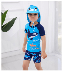 Ensemble <span class=keywords><strong>de</strong></span> maillots <span class=keywords><strong>de</strong></span> <span class=keywords><strong>bain</strong></span> pour enfants en bas âge, garçons, <span class=keywords><strong>3</strong></span> pièces, imprimé animal <span class=keywords><strong>de</strong></span> dessin animé, lettre <span class=keywords><strong>de</strong></span> dessin animé, imprimé requin + short <span class=keywords><strong>de</strong></span> <span class=keywords><strong>bain</strong></span> requin + chapeau - Product Image 4