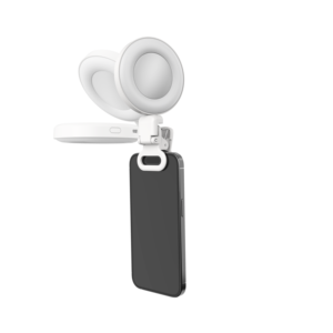 D01 Selfie Ring Light Phone 180 Grados Flip Design USB Recargable Espejo de maquillaje plegable con recarga - Product Image 4