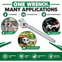 Clé à molette à extrémité unique réglable en acier au carbone à mâchoires lisses 30 pouces 778 mm pour l'assemblage de moteurs de camions lourds et les tâches en ligne de production