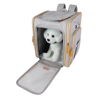 Sac de transport extensible Senda Versatile 10 kg en polyester solide, style décontracté avec fermeture éclair pour petits chiens et chats