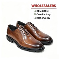 Chaussures en cuir formelles haut de gamme pour hommes, chaussures italiennes classiques haut de gamme pour hommes, chaussures en cuir véritable faites à la main pour hommes