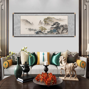 Noyau <span class=keywords><strong>de</strong></span> peinture <span class=keywords><strong>de</strong></span> soie <span class=keywords><strong>de</strong></span> peinture <span class=keywords><strong>de</strong></span> <span class=keywords><strong>paysage</strong></span> <span class=keywords><strong>chinois</strong></span> traditionnel, peinture décorative <span class=keywords><strong>de</strong></span> processus <span class=keywords><strong>de</strong></span> feuille d'or pour le bureau et l'usage à la maison - Product Image 4