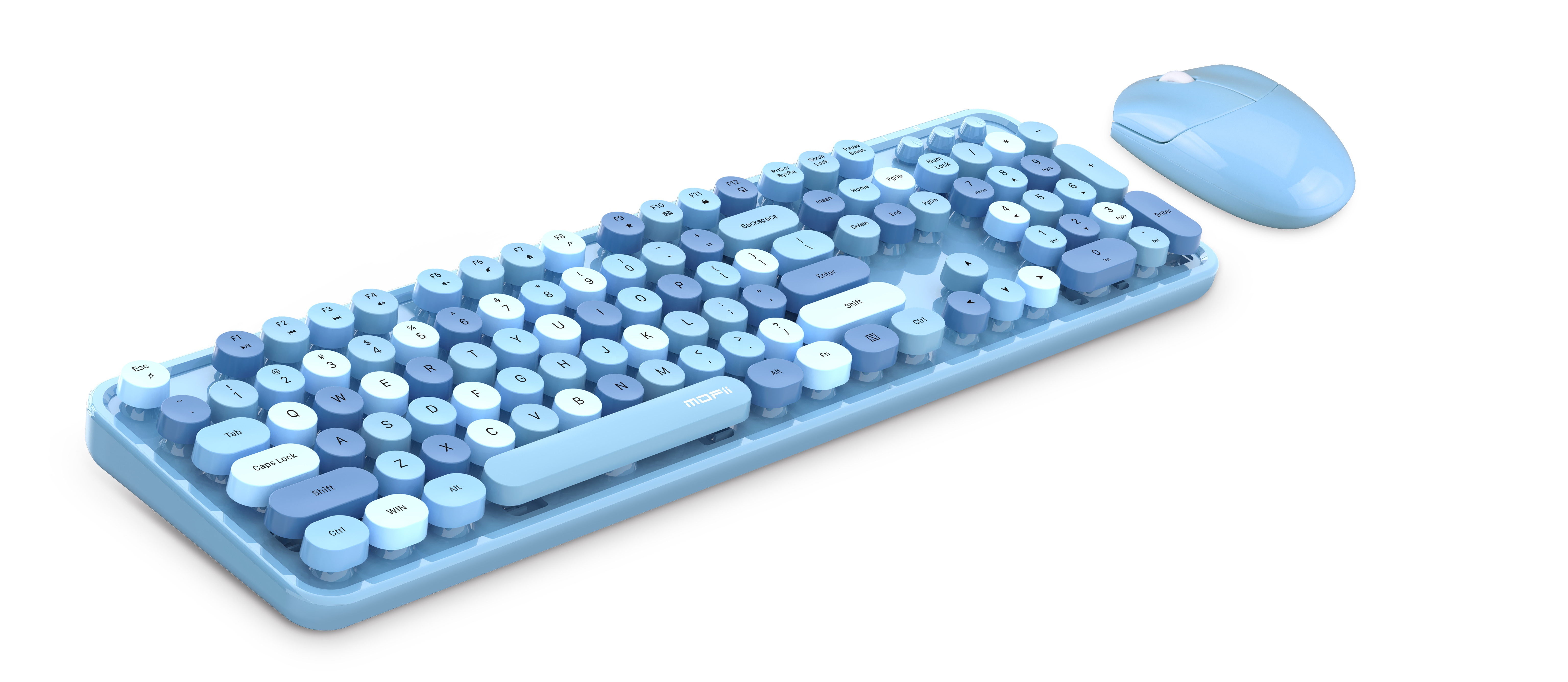 SMK-623398AG прямые оптовые поставки от производителя разноцветные колпачки Ретро беспроводная клавиатура и мышь комбо набор