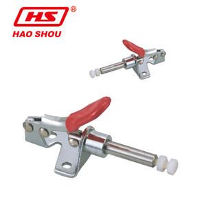 Abrazadera Industrial de Sujeción Rápida HS-301-AM de Taiwan Good Hand, Abrazadera de Acero de Retención de Empuje y Tracción con Mango de Goma, Material Metálico Duradero - Product Image 1