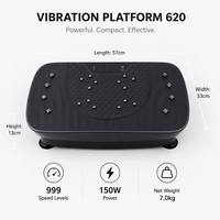 Plateforme vibrante d'exercice à haute puissance 150 W Crazy Fit pour le corps entier avec masseur magnétique intégré