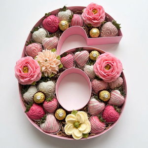 12inch Commercial Biodegradable Greaseproof Cardboard Matt <b>Lamination</b> Number Food Tray Pink Charcuterie Cupcake Birthday - Product Image 1