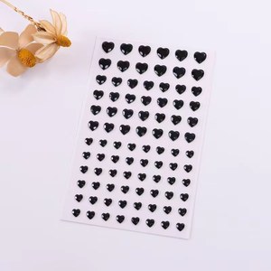 Pegatina adhesiva trasera decorativa de cola de ojo de celebridad de Internet papel negro tamaño de estrella decoración de maquillaje de cara de niña decorativa - Product Image 2