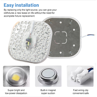 Ventes Flash : Module LED AC SMD2835 Rond pour Plafonnier Intérieur 120lm/w, 220V, IP20, 6500K, 105mm – Idéal pour Remplacer les Luminaires Sombres
