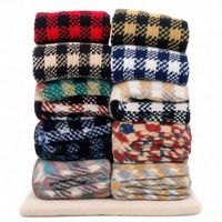 Chaussettes d'intérieur unisexes rayées, respirantes, douces, épaisses, antidérapantes, doublure en peluche, chaudes, confortables, hauteur genou, tricotées, jacquard imprimé
