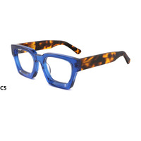 Monture optique carrée en acétate lunettes en acétate avec logo personnalisé monture surdimensionnée lunettes prêtes à l'emploi