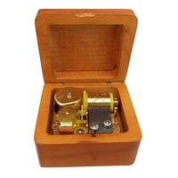 Boîte à musique en bois à manivelle avec batterie Boîte à musique mécanique pour cadeaux d'anniversaire et de vacances