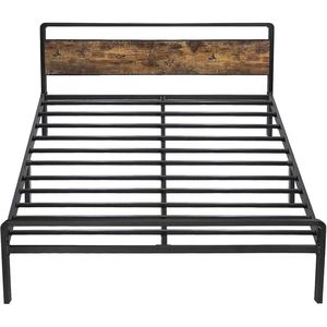 Base de Cama King Size de Madera con Paneles Metálicos Negros, Espacio de Almacenamiento, Muebles de Dormitorio, Fácil Montaje, Precio Mayorista - Product Image 1