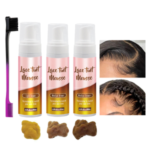 Tinta tinta di pizzo che si scioglie i capelli Mousse <span class=keywords><strong>colore</strong></span> di finitura naturale per le donne parrucche Toupees e posticci - Product Image 5