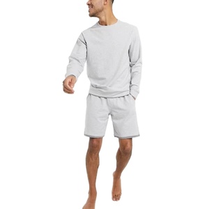 ชุดเสื้อวอร์มแขนยาวสำหรับผู้ชาย,ชุดเสื้อกางเกงวอร์มแบบ2ชิ้นกางเกงขาสั้นสำหรับผู้ชาย - Product Image 1