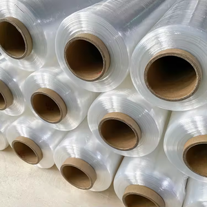 Envoltura de plástico transparente LLDPE para almacenamiento en exteriores resistente a los rayos UV, película elástica translúcida resistente a la intemperie, envoltura logística - Product Image 1